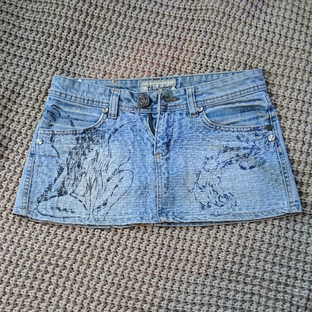Mini jean skirt